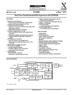 X1228VF Datasheet PDF Xicor -> Intersil