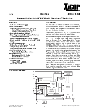 X24325P Datasheet PDF Xicor -> Intersil
