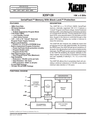 X25F128PI-5 Datasheet PDF Xicor -> Intersil