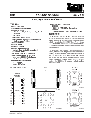 X28C512TMB-15 Datasheet PDF Xicor -> Intersil