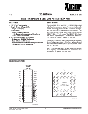 X28HT010R-20 Datasheet PDF Xicor -> Intersil