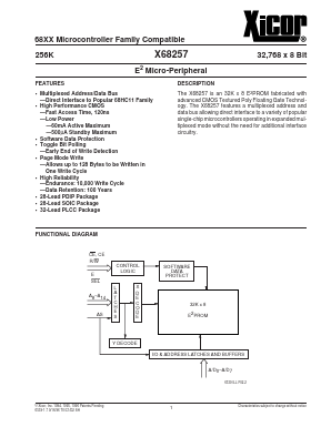 X68257 Datasheet PDF Xicor -> Intersil
