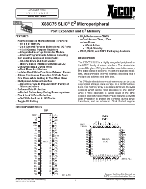 X88C75JISLIC Datasheet PDF Xicor -> Intersil