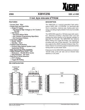 X28VC256FMB-90 Datasheet PDF Xicor -> Intersil