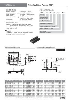 IC7620-2403-G4 Datasheet PDF Yamaichi Electronics Co., Ltd.