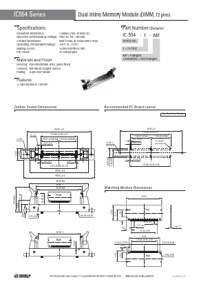 IC-554-1-MF Datasheet PDF Yamaichi Electronics Co., Ltd.