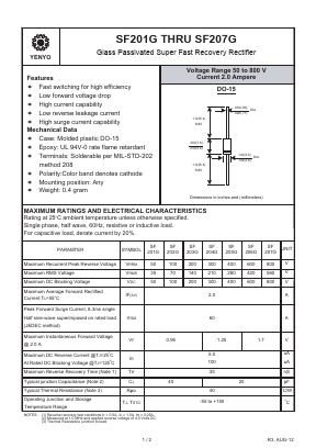 SF203G Datasheet PDF YENYO TECHNOLOGY Co., Ltd