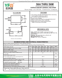 S6D Datasheet PDF DONGGUAN YOU FENG WEI ELECTRONICS CO., LTD