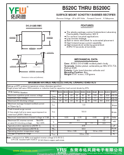 B580C Datasheet PDF DONGGUAN YOU FENG WEI ELECTRONICS CO., LTD