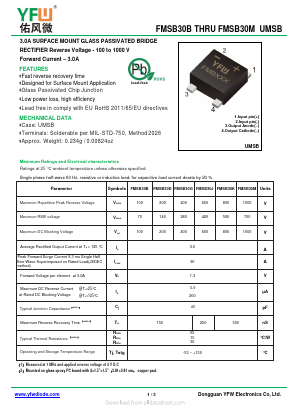 FMSB30J Datasheet PDF DONGGUAN YOU FENG WEI ELECTRONICS CO., LTD