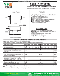 SS88-SMC Datasheet PDF DONGGUAN YOU FENG WEI ELECTRONICS CO., LTD