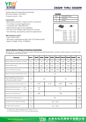 DS312W Datasheet PDF DONGGUAN YOU FENG WEI ELECTRONICS CO., LTD