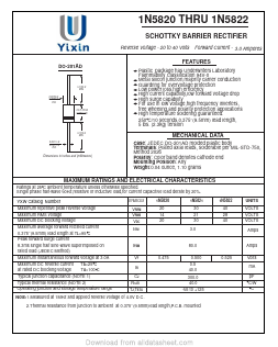 1N5820 Datasheet PDF Shenzhen Yixinwei Technology Co., Ltd.