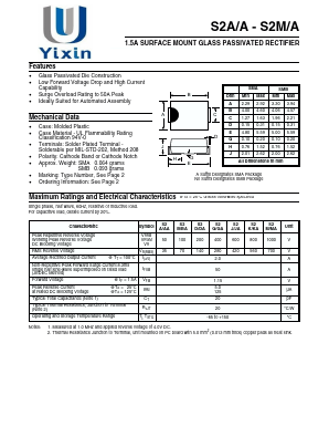 S2AA-7 Datasheet PDF Shenzhen Yixinwei Technology Co., Ltd.