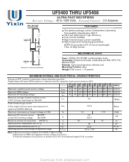 UF5400 Datasheet PDF Shenzhen Yixinwei Technology Co., Ltd.