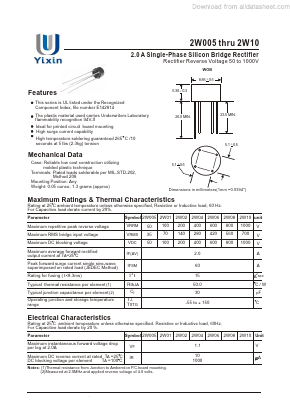2W06 Datasheet PDF Shenzhen Yixinwei Technology Co., Ltd.