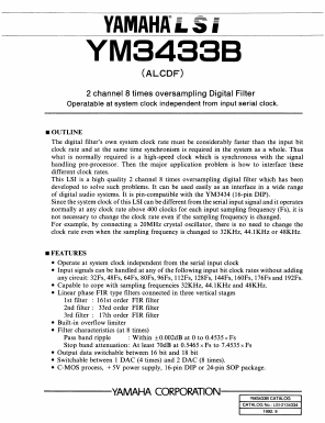 YM3433B-F Datasheet PDF Yamaha Corporation