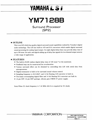 YM7128B Datasheet PDF Yamaha Corporation