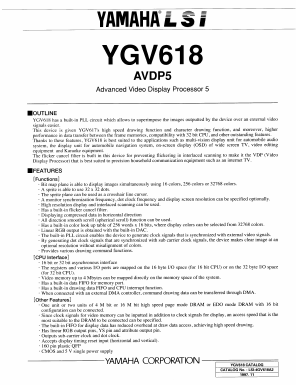 YGV618 Datasheet PDF Yamaha Corporation