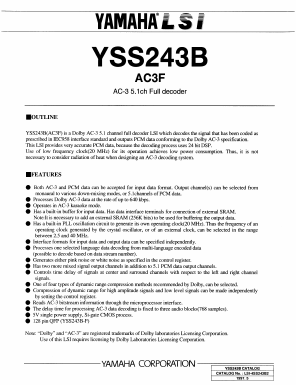 YSS243B-F Datasheet PDF Yamaha Corporation