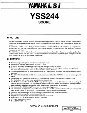 YSS244-M Datasheet PDF Yamaha Corporation