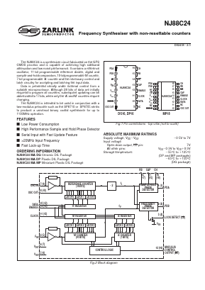 NJ88C24 Datasheet PDF Zarlink Semiconductor Inc