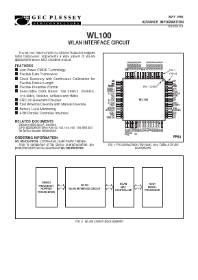 WL100/PR/FP1R Datasheet PDF Zarlink Semiconductor Inc