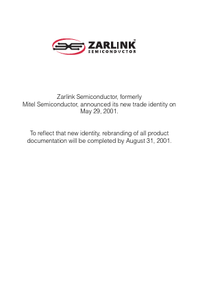 MT90500 Datasheet PDF Zarlink Semiconductor Inc