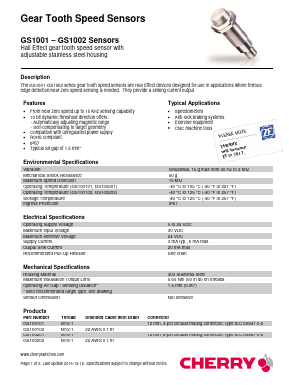 GS1001 Datasheet PDF [ZF Friedrichshafen AG