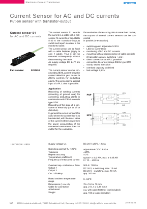 S225694 Datasheet PDF ZIEHL industrie-elektronik GmbH + Co KG