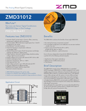 ZMD31012AEG1S Datasheet PDF Zentrum Mikroelektronik Dresden AG