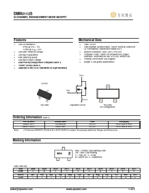 DMN3112SQ-7 Datasheet PDF ZP Semiconductor