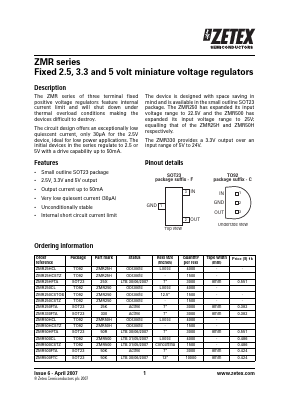 ZMR25HCL Datasheet PDF Zetex => Diodes