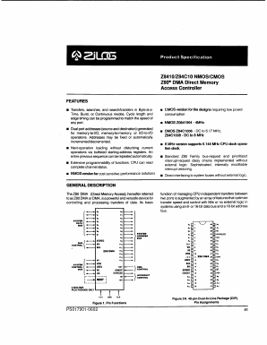 Z841004PEG Datasheet PDF Zilog