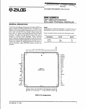 Z84C13 Datasheet PDF Zilog