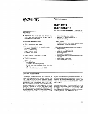Z84C13 Datasheet PDF Zilog